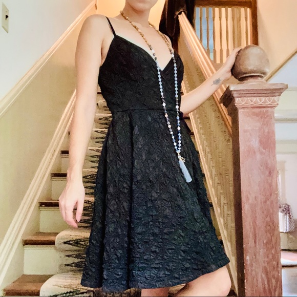 All Saints Black Silk Quilted Flag Dress UK6 US2 - Picture 3 of 12